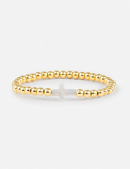 Elevated Faith Gold Cross Bracelet - AVBL MRKT (1)