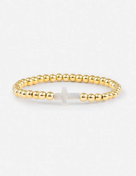 Elevated Faith Gold Cross Bracelet - AVBL MRKT (1)