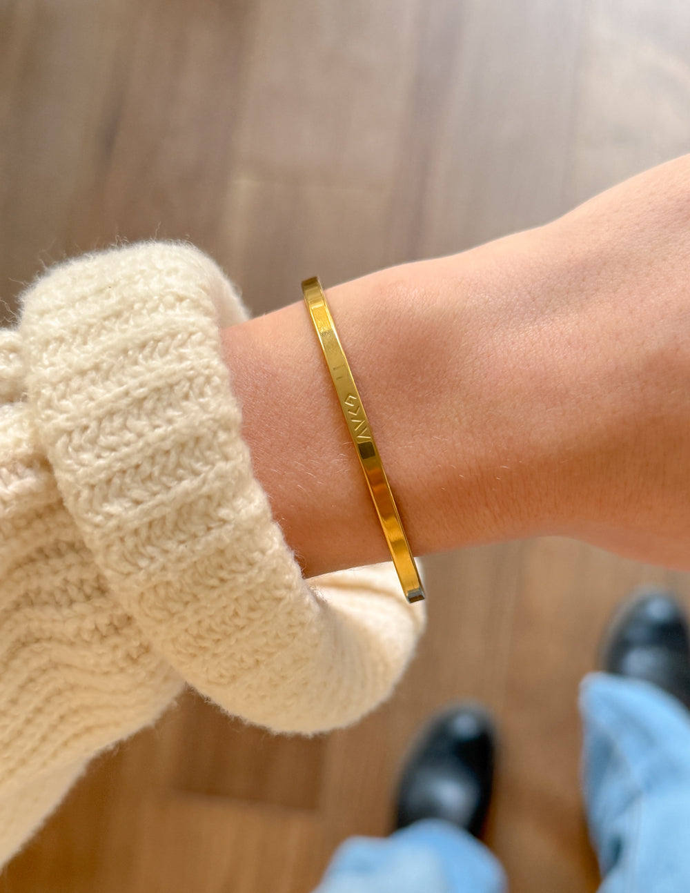 Elevated Faith Gold Highs and Lows Cuff Bracelet - AVBL MRKT (3)