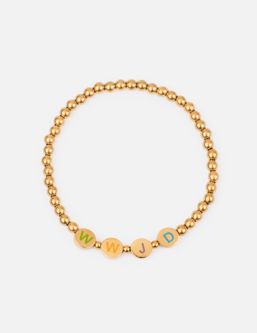 Elevated Faith Gold WWJD Letter Bracelet - AVBL MRKT (1)