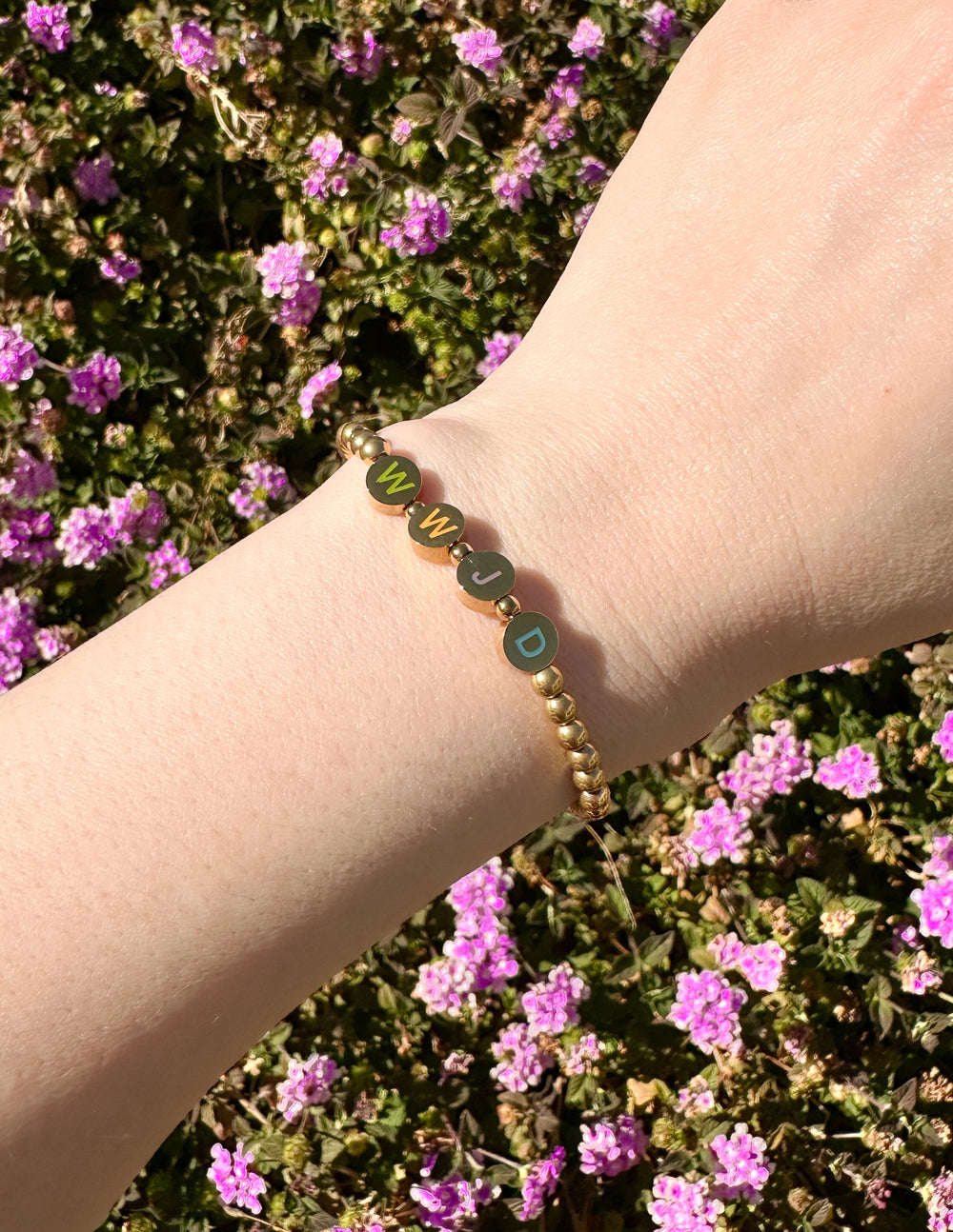 Elevated Faith Gold WWJD Letter Bracelet - AVBL MRKT (5)