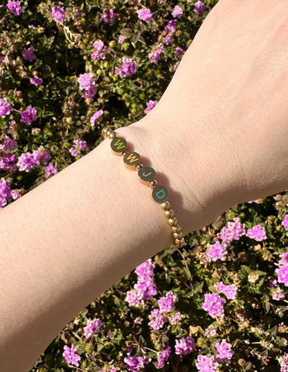 Elevated Faith Gold WWJD Letter Bracelet - AVBL MRKT (5)