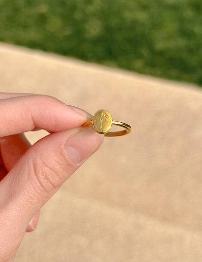 Elevated Faith Gold Wildflower Ring - AVBL MRKT (4)