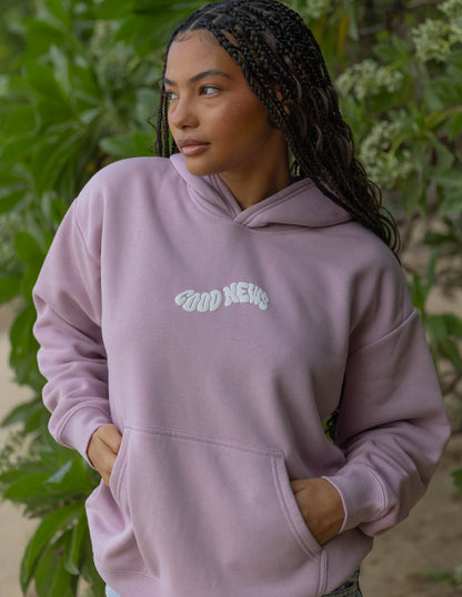 Elevated Faith Good News Pink Unisex Hoodie - AVBL MRKT (3)