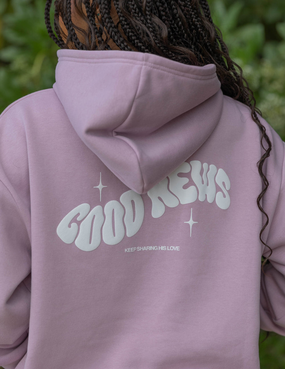 Elevated Faith Good News Pink Unisex Hoodie - AVBL MRKT (4)