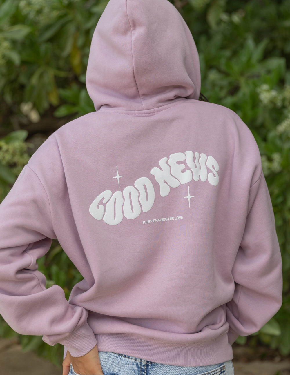 Elevated Faith Good News Pink Unisex Hoodie - AVBL MRKT (7)
