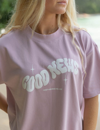 Elevated Faith Good News Pink Unisex Tee - AVBL MRKT (3)