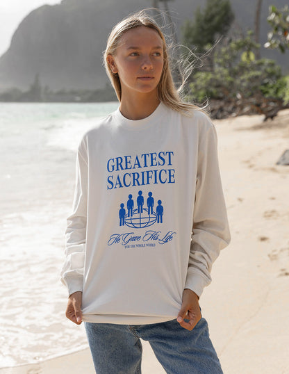 Elevated Faith Greatest Sacrifice LS Unisex Tee - AVBL MRKT (4)