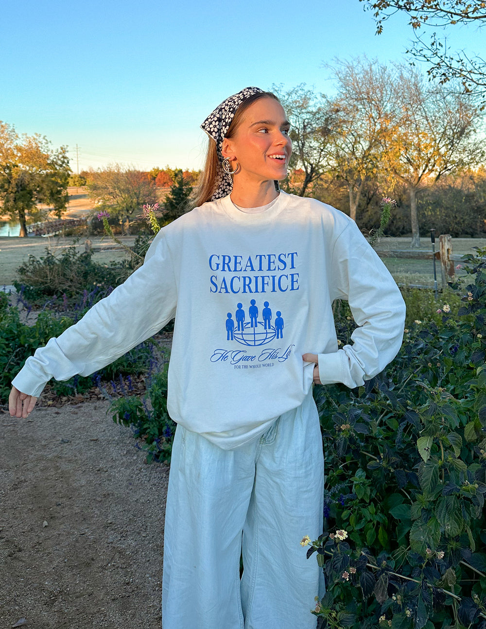 Elevated Faith Greatest Sacrifice LS Unisex Tee - AVBL MRKT (6)