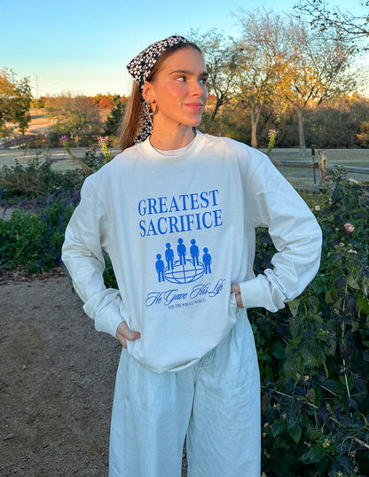 Elevated Faith Greatest Sacrifice LS Unisex Tee - AVBL MRKT (7)