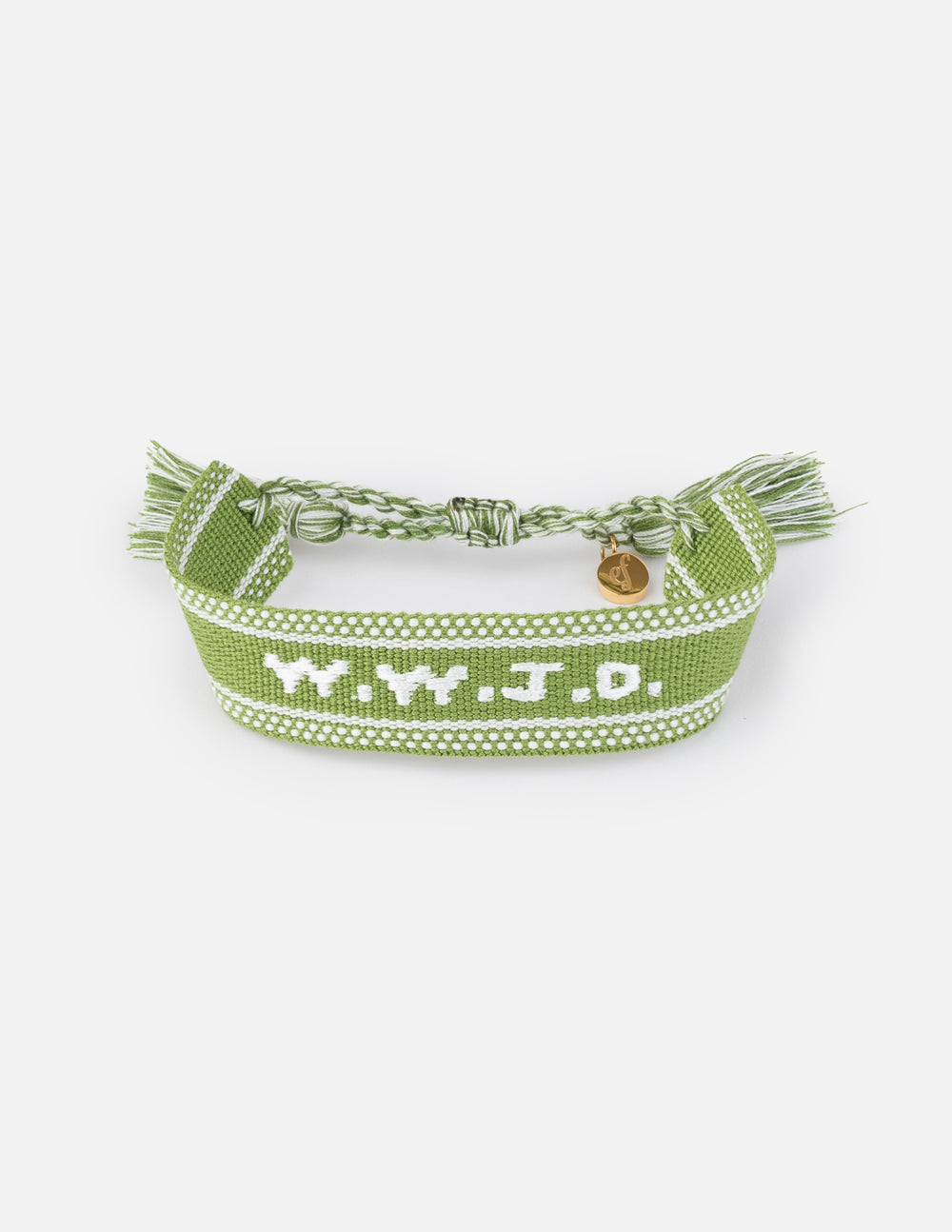 Elevated Faith Green WWJD Embroidered Bracelet - AVBL MRKT (1)