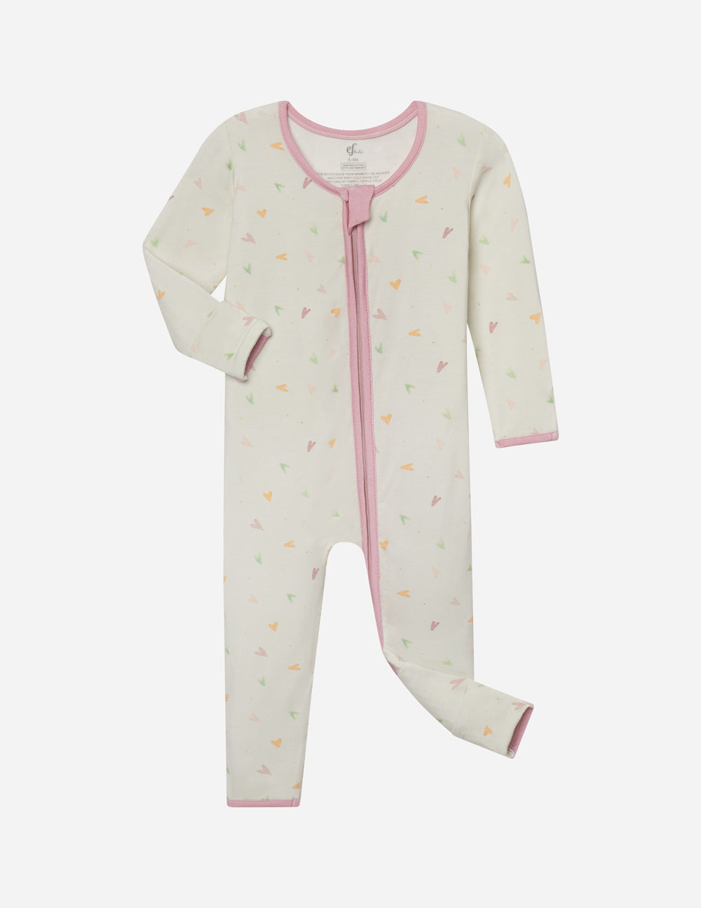 Elevated Faith Heart Bamboo Convertible Footed Onesie - AVBL MRKT (1)