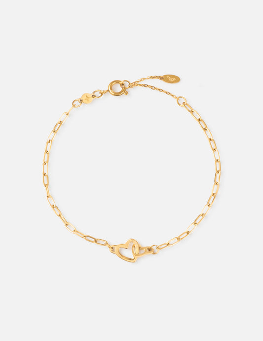 Elevated Faith Heart Paperclip Chain Bracelet - AVBL MRKT (1)