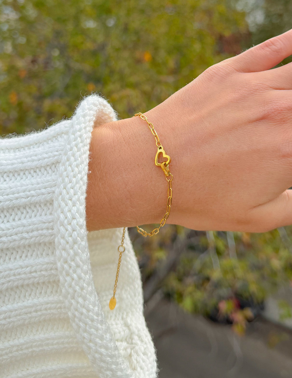 Elevated Faith Heart Paperclip Chain Bracelet - AVBL MRKT (2)