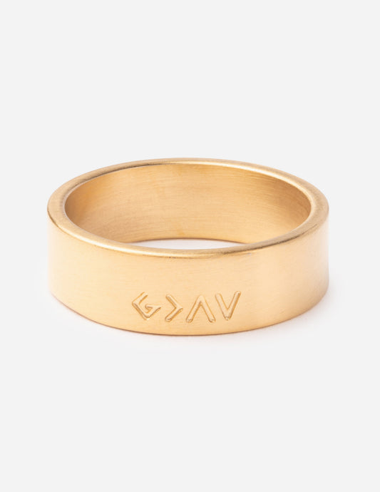 Elevated Faith Highs and Lows Matte Gold Ring - AVBL MRKT (1)