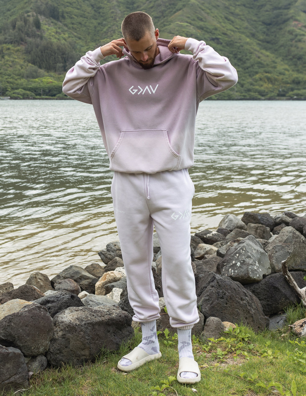 Elevated Faith Highs and Lows Purple Unisex Sweatpant - AVBL MRKT (1)