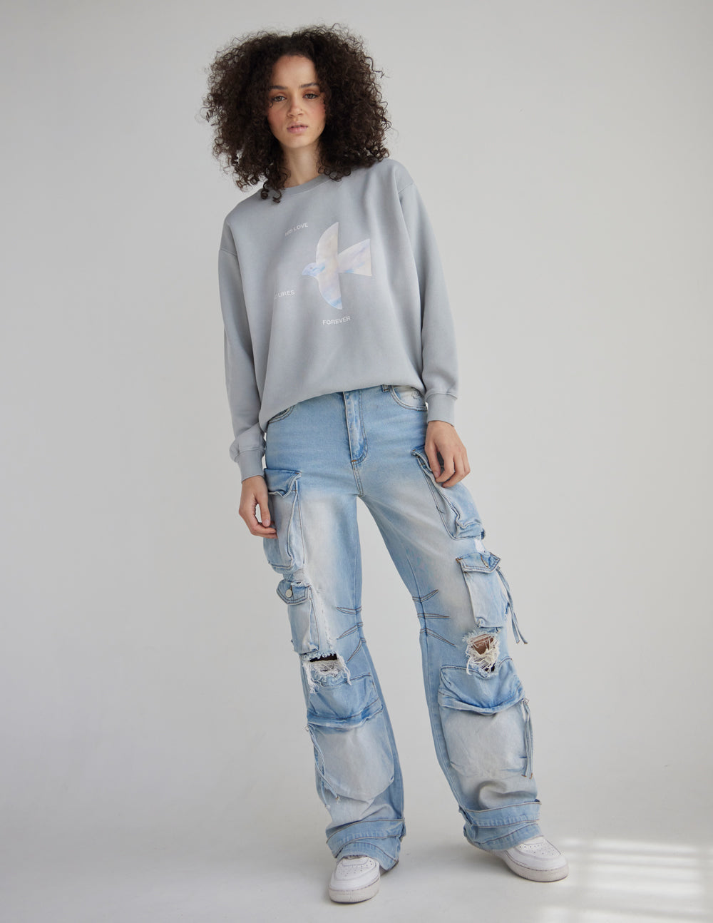 Elevated Faith His Love Endures Forever Unisex Crewneck - AVBL MRKT (2)