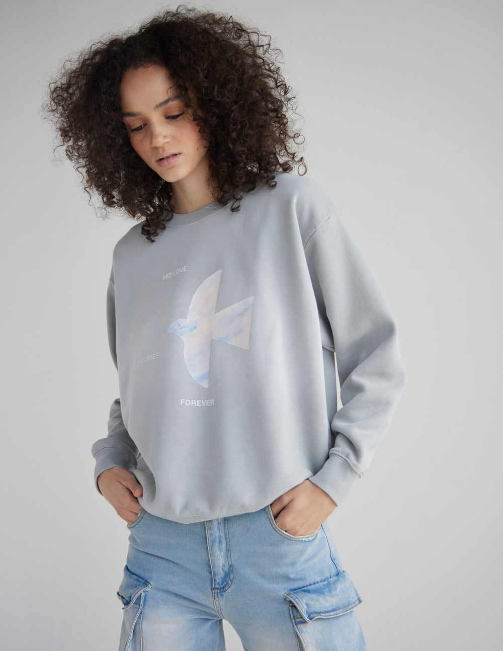 Elevated Faith His Love Endures Forever Unisex Crewneck - AVBL MRKT (3)