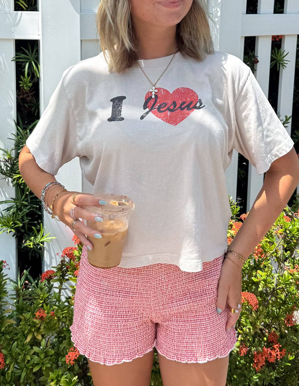 Elevated Faith I Love Jesus Cropped Women's Tee - AVBL MRKT (1)
