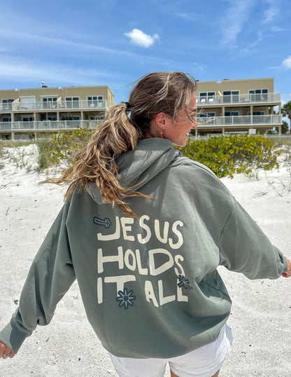 Elevated Faith Jesus Holds It All Unisex Hoodie - AVBL MRKT (1)