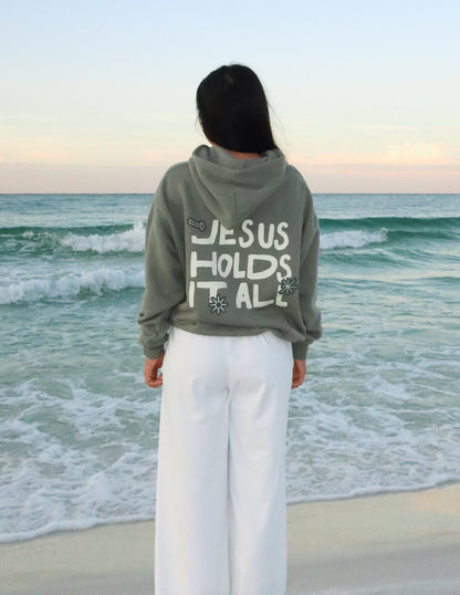 Elevated Faith Jesus Holds It All Unisex Hoodie - AVBL MRKT (10)