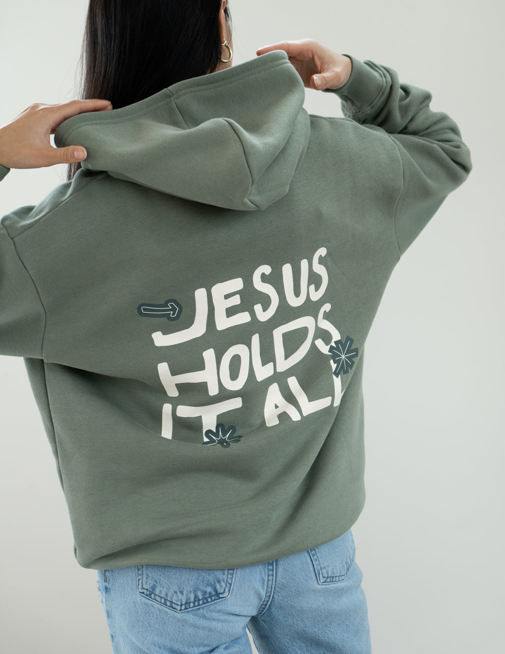 Elevated Faith Jesus Holds It All Unisex Hoodie - AVBL MRKT (4)