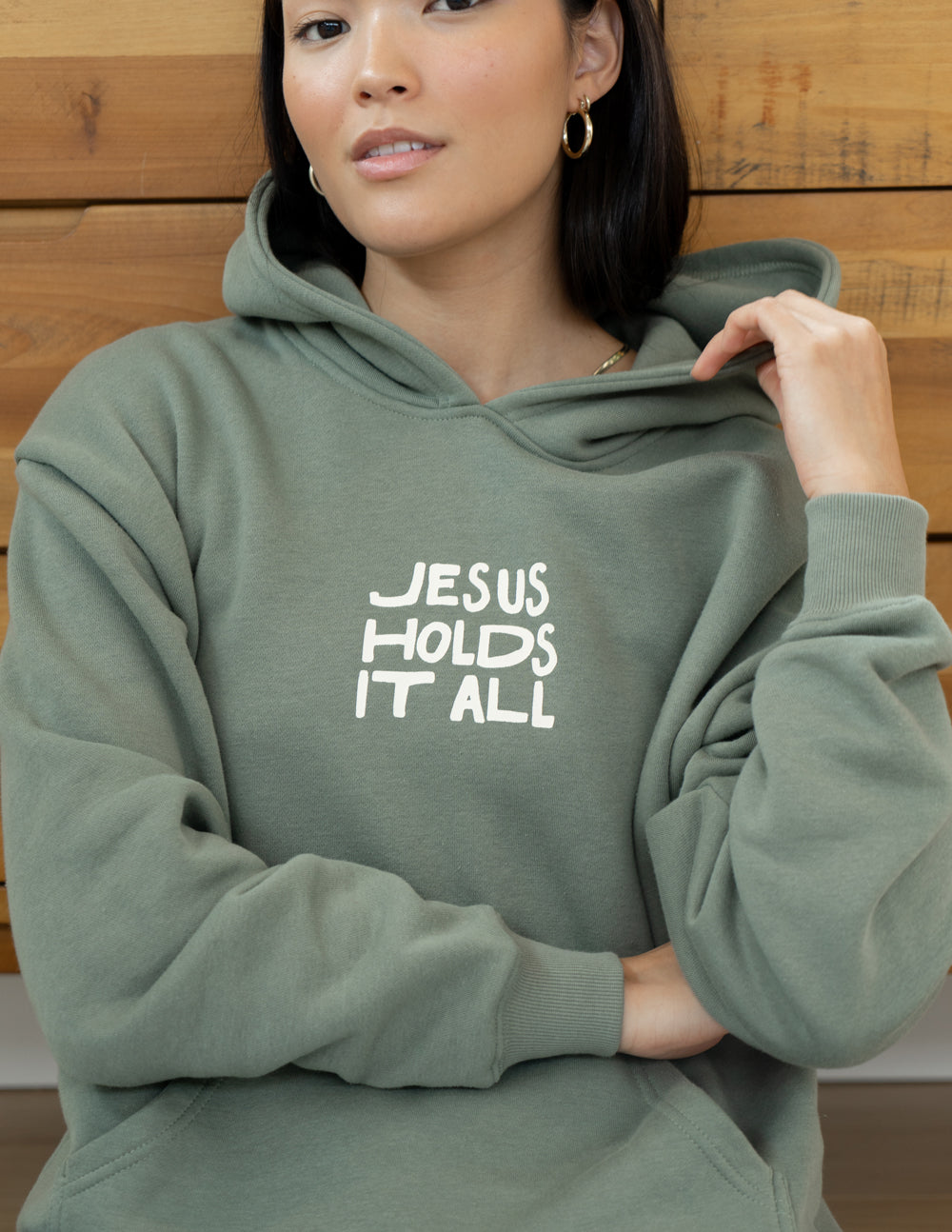 Elevated Faith Jesus Holds It All Unisex Hoodie - AVBL MRKT (5)
