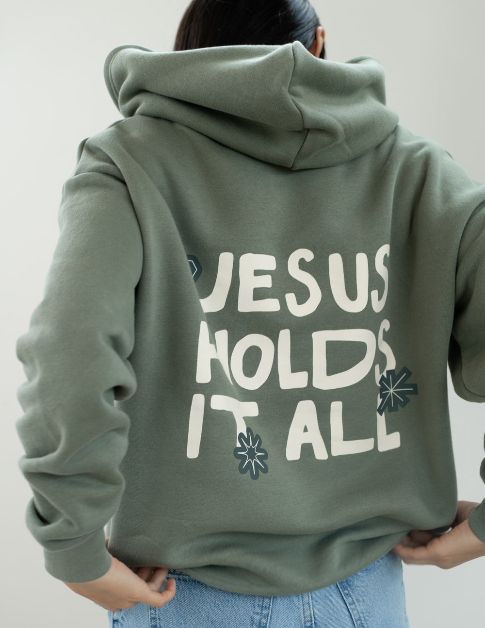 Elevated Faith Jesus Holds It All Unisex Hoodie - AVBL MRKT (6)