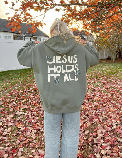 Elevated Faith Jesus Holds It All Unisex Hoodie - AVBL MRKT (8)