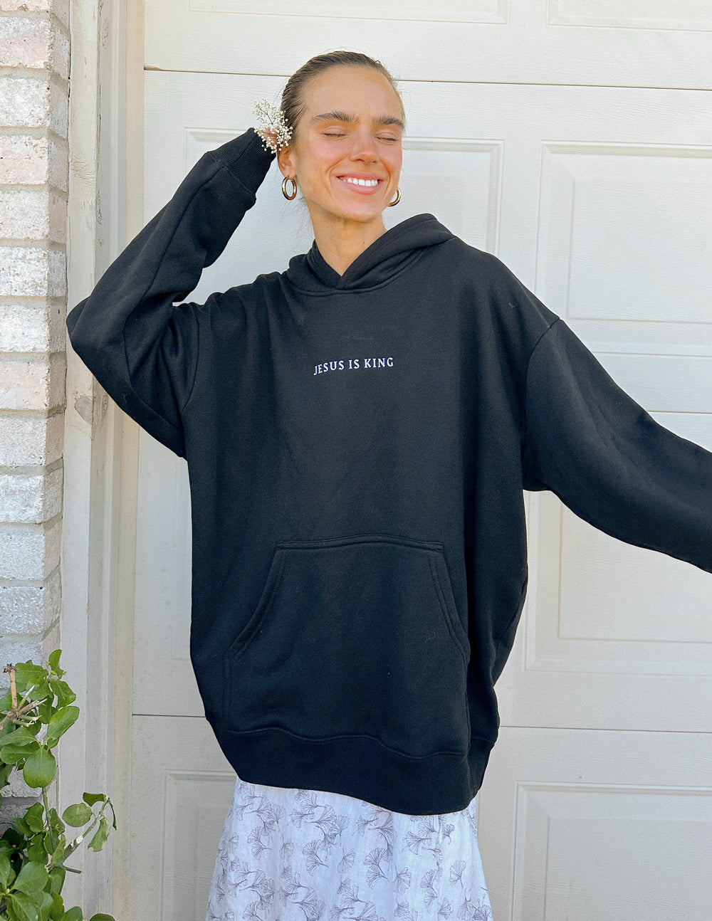 Elevated Faith Jesus Is King Black Unisex Hoodie - AVBL MRKT (2)