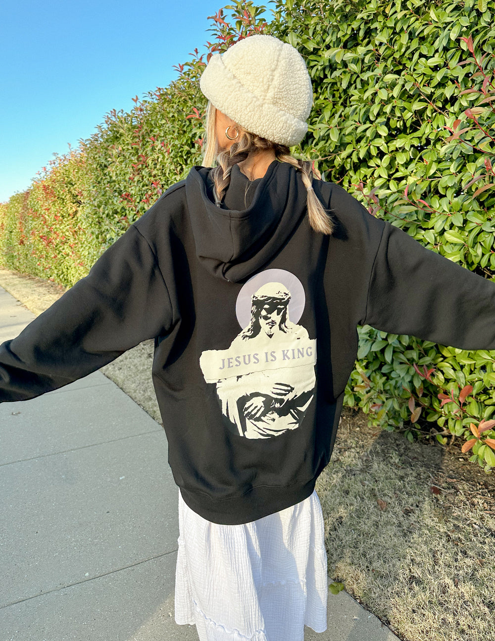Elevated Faith Jesus Is King Black Unisex Hoodie - AVBL MRKT (4)