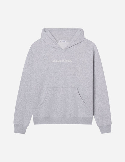 Elevated Faith Jesus Is King Heather Grey Unisex Hoodie - AVBL MRKT (8)