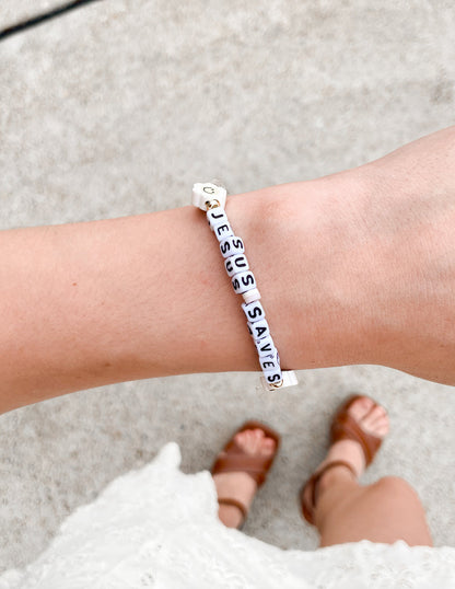 Elevated Faith Jesus Saves Letter Bracelet - AVBL MRKT (3)