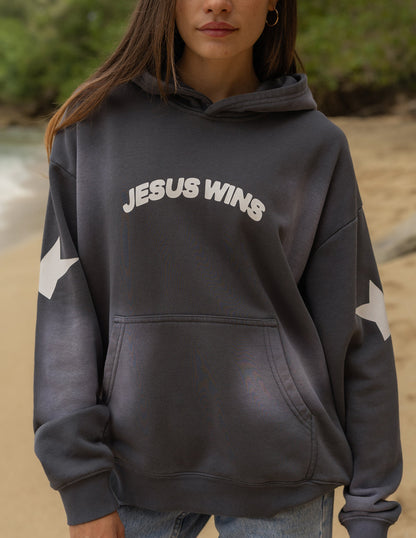Elevated Faith Jesus Wins Unisex Hoodie - AVBL MRKT (4)