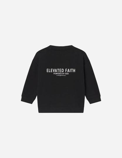 Elevated Faith Kingdom Club Black Kids Crewneck - AVBL MRKT (1)