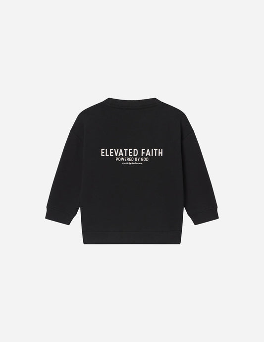 Elevated Faith Kingdom Club Black Kids Crewneck - AVBL MRKT (1)
