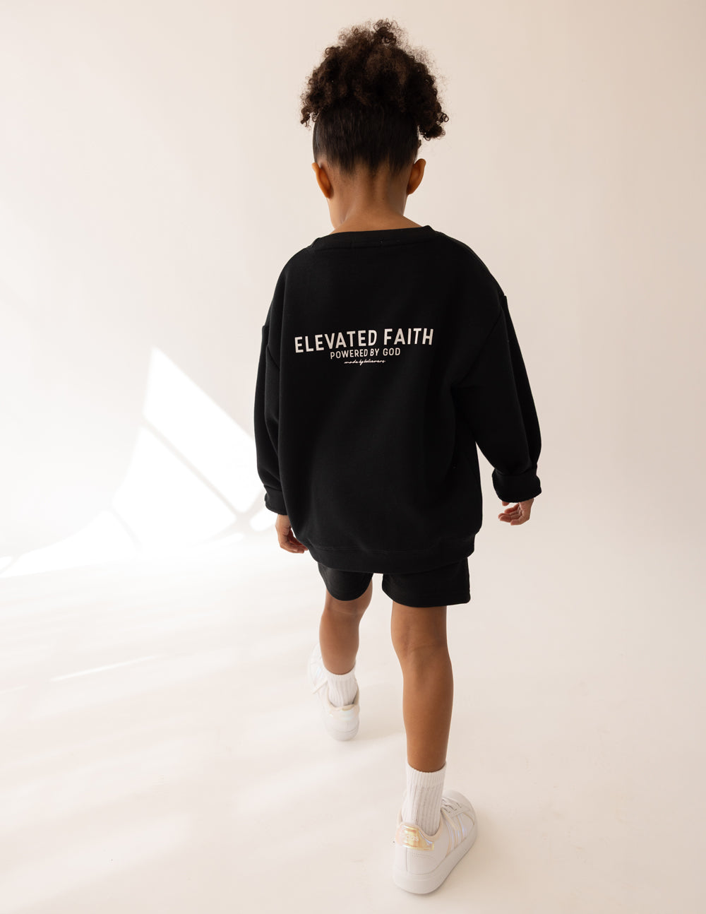 Elevated Faith Kingdom Club Black Kids Crewneck - AVBL MRKT (3)