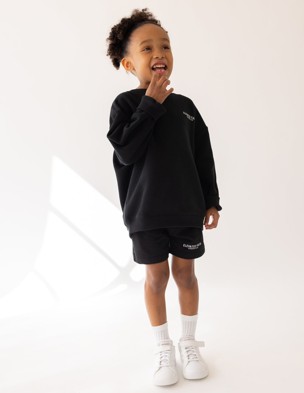 Elevated Faith Kingdom Club Black Kids Crewneck - AVBL MRKT (4)