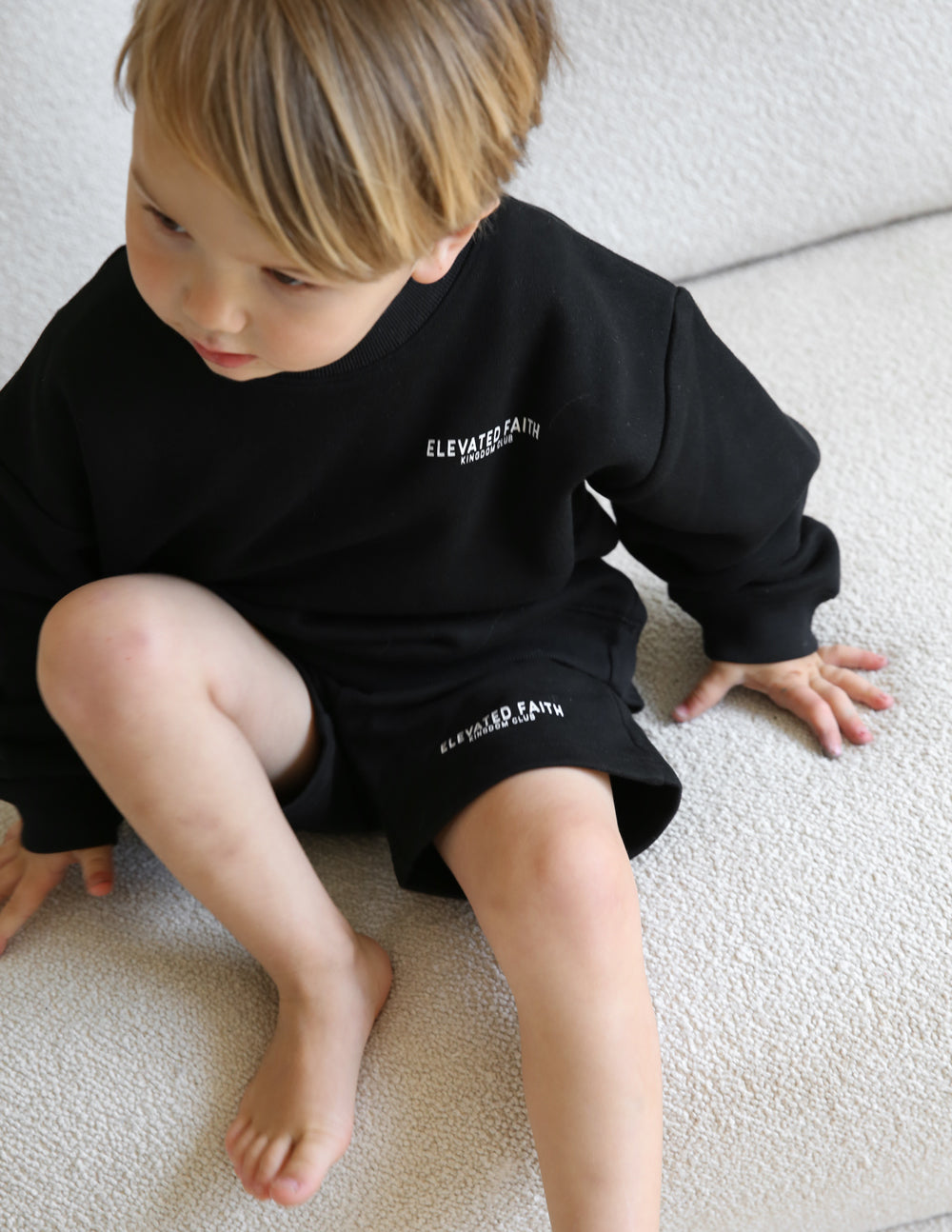 Elevated Faith Kingdom Club Black Kids Crewneck - AVBL MRKT (6)