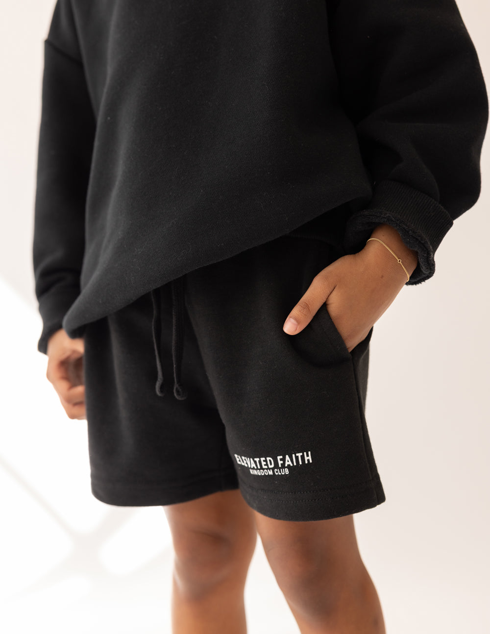 Elevated Faith Kingdom Club Black Kids Short - AVBL MRKT (2)