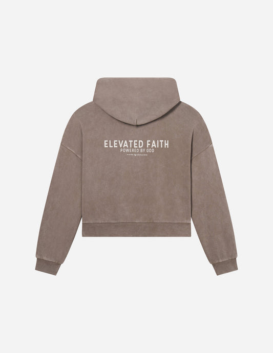 Elevated Faith Kingdom Club Brown Full-Zip Hoodie - AVBL MRKT (1)