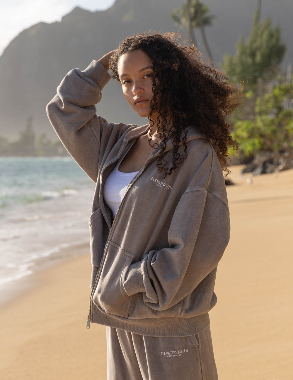 Elevated Faith Kingdom Club Brown Full-Zip Hoodie - AVBL MRKT (7)