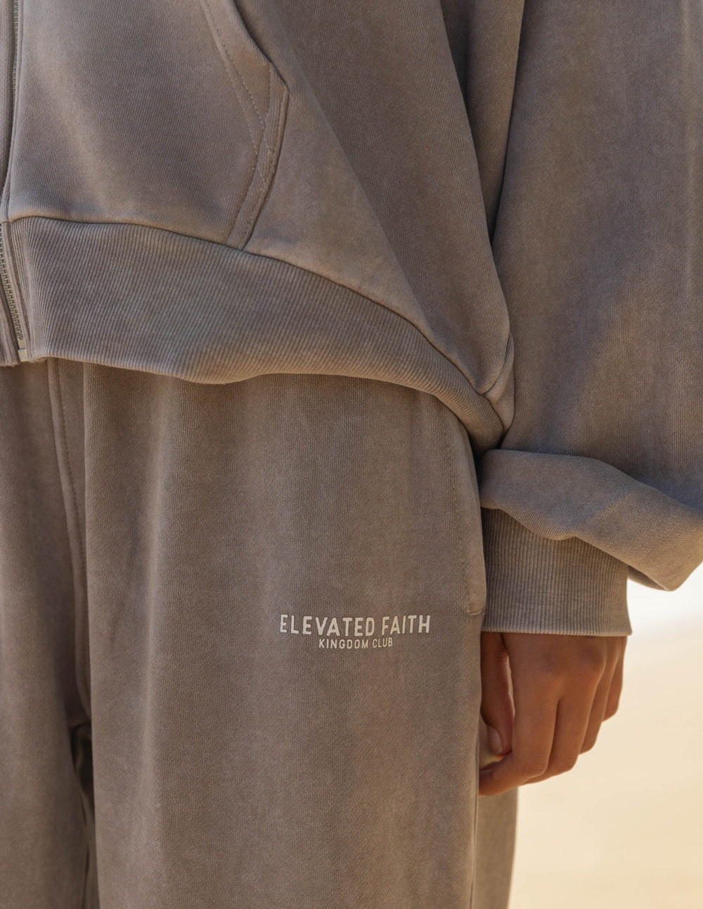 Elevated Faith Kingdom Club Brown Wide Leg Sweatpant - AVBL MRKT (3)