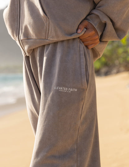 Elevated Faith Kingdom Club Brown Wide Leg Sweatpant - AVBL MRKT (5)