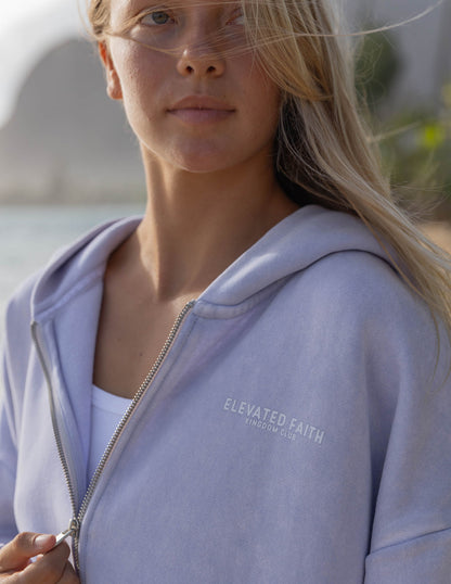 Elevated Faith Kingdom Club Lavender Full-Zip Hoodie - AVBL MRKT (6)