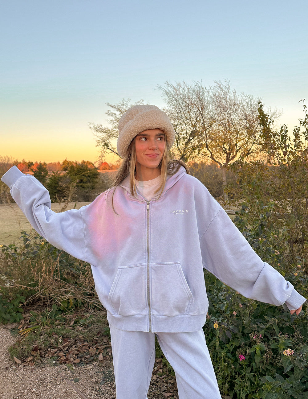 Elevated Faith Kingdom Club Lavender Full-Zip Hoodie - AVBL MRKT (8)