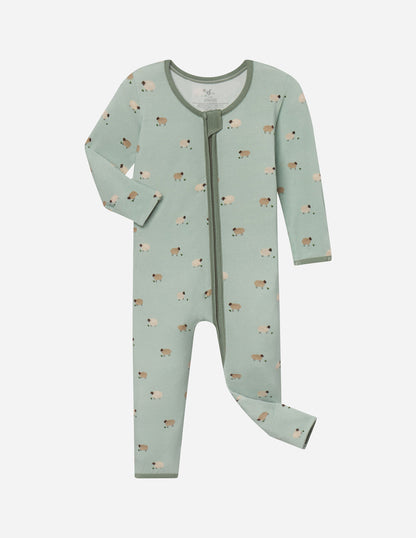 Elevated Faith Lamb Bamboo Convertible Footed Onesie - AVBL MRKT (1)