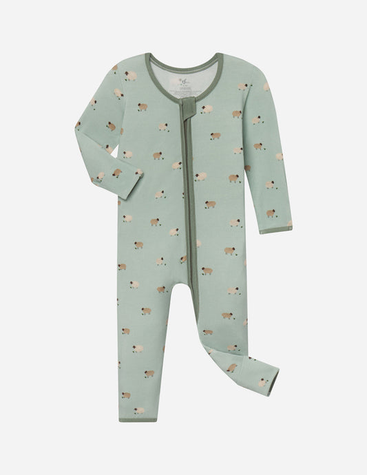 Elevated Faith Lamb Bamboo Convertible Footed Onesie - AVBL MRKT (1)
