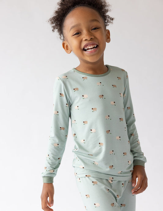 Elevated Faith Lamb Bamboo Kids Pajama Set - AVBL MRKT (1)