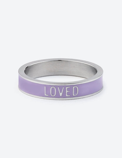 Elevated Faith Lavender Enamel Loved Ring - AVBL MRKT (1)